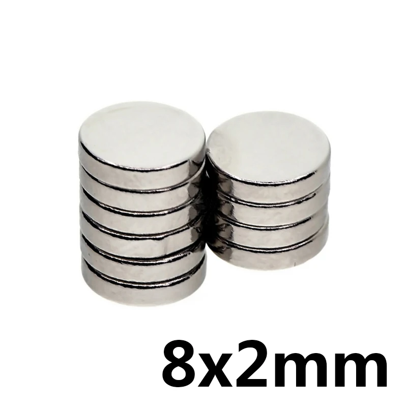 

Super Strong Craft Rare Earth Magnetic Neodymium Cube Magnet 50 pcs N35 8mm x 2mm