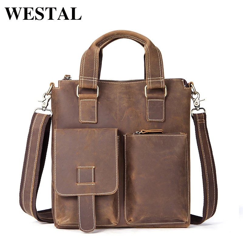 Cuir Sac tout Wesatl D'épaule En De Serviette Sacs Horse À Mode 7711 Bandoulière Hommes Fourre Véritable Crazy 7711f4coffee Décontracté 7711b4brown Main wwxt4r7qnZ
