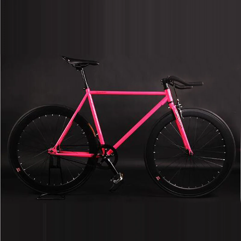 Fixed Gear Bike Fixie Bike 52cm Frame DIY Muscular Frame Cycling Road Bike Aluminum Alloy Frame Fixie Bicycle