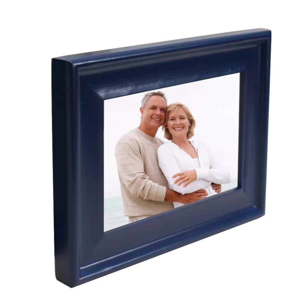Rectangle Various Sizes Blue Wooden Frames Solid And Durable Wall vintage picture frames Cheap