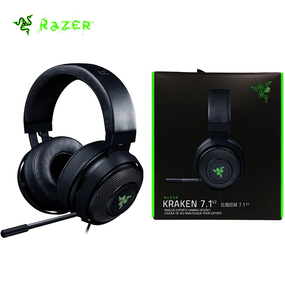 ship From Spain] Razer Kraken 7.1 Chroma V2 Usb Gaming Headset Headphone  With Retractable Digital Mic And Chroma Lighting - Earphones & Headphones -  AliExpress