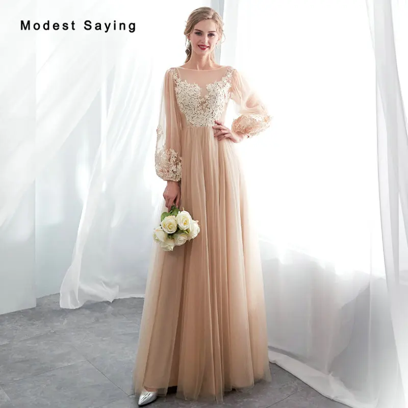 long sleeve engagement party dress