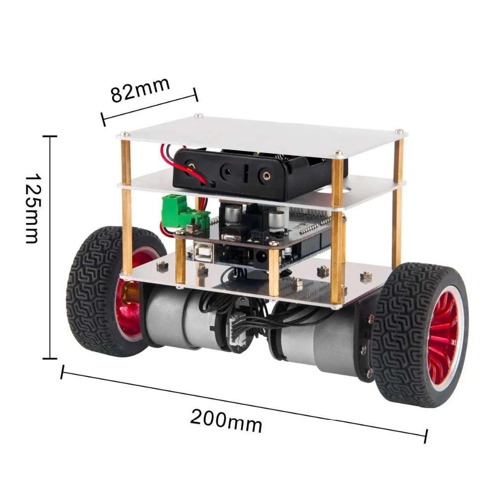 OSOYOO RC два колеса самобалансирующийся робот автомобильный комплект для OSOYOO DIY обучающий стартовый комплект, Bluetooth пульт дистанционного управления на Android