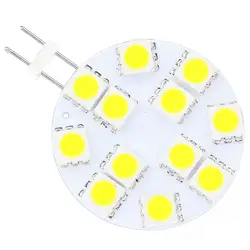 Бесплатная доставка 12 V светодиодные G4 лампы 12 шт 5050 SMD 240-264LM 2,4 W Крытый под кабинет свет под парусом прожектор 5 шт./лот