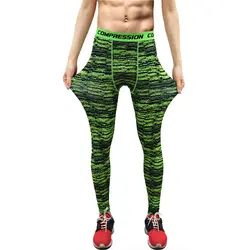 Для мужчин камуфляжные штаны активный сжатия Фитнес Crossfit леггинсы Jogger эластичные колготки быстросохнущая упражнения Бодибилдинг Брюки