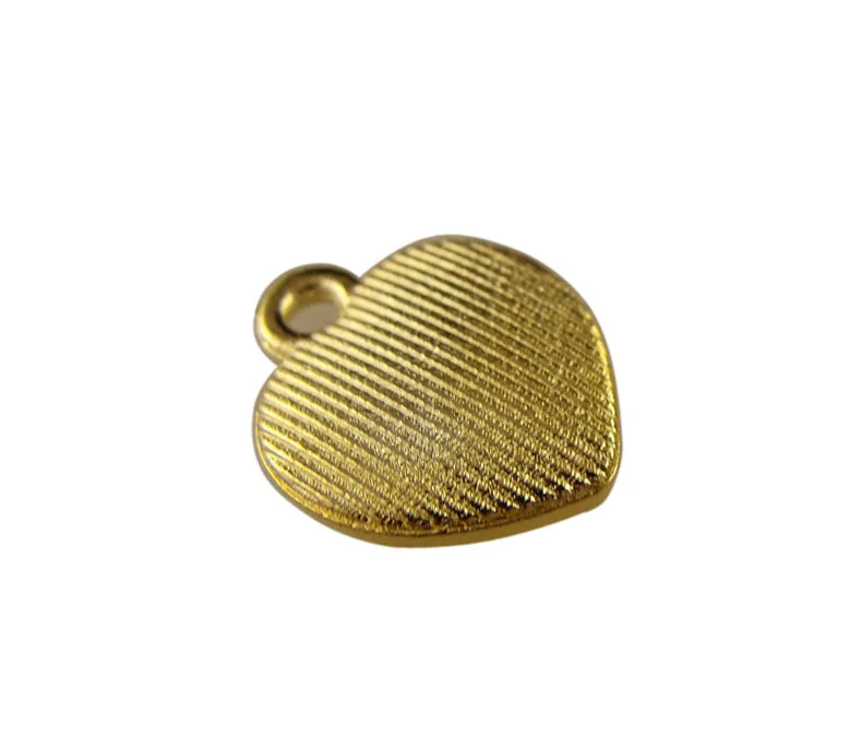 

100PCS Golden Metal Heart Charms 10x10mm Cabochon Setting
