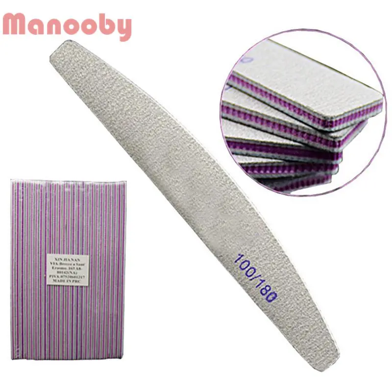 Manooby пилка для ногтей 100/180 Шлифовальная Пилка Для буферные файлы Маникюр УФ гель