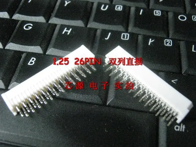 

Pitch 1.25mm 26Pin (Doubl line Vertical ,DIP) without lock FFC/FPC flat Soft cable Connector Socket