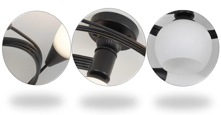 Современный светодиодный потолочный светильник-люстра, железный светильник для помещений, светильник для американской гостиной, спальни, стеклянный потолочный светильник s