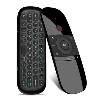 

W1 2.4G Air Mouse Wireless Keyboard , 6-Axis Motion Sense IR Learning Remote Control w/ USB Receiver for Smart TV Android TV BOX