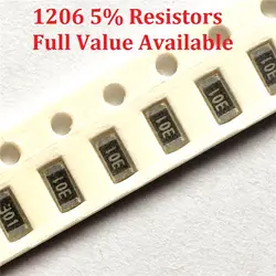 300 шт./лот SMD резистор проволочного чипа 1206 470R/510R/560R/620R/680R 5% Сопротивление 470/510/560/620/680/Ом резисторы k Бесплатная доставка