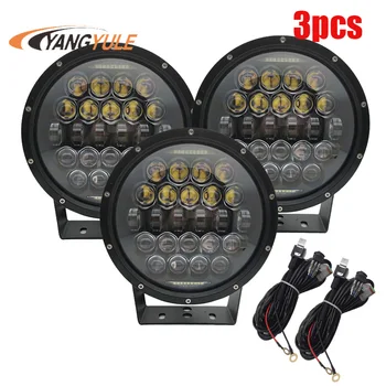 

3pcs 9 "300 W punto negro impermeable CE RoHS de alta potencia 4x4 offroad coche 9 pulgadas 300 w luz de trabajo led spot beam p