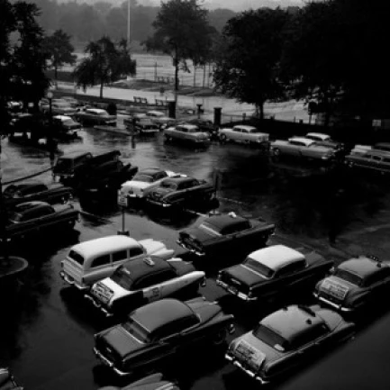 USA  Massachusetts  Boston  cars on parking Poster Print (18 x 24)