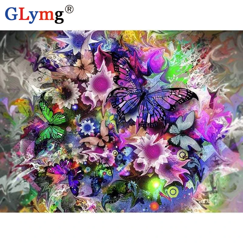 5d Diy Diamond Embroidery Butterfly Flower Diamond Painting Cross Stitch Full Drill Square Stone Mosaic Picture Gift Home Decor