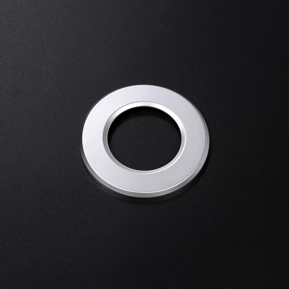 

1 Pcs For Maserati Ghibli Quattroporte 2016 ABS Matt Silver Engine Start Decoration Ring Frame Trim Car Accessories