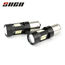 SNCN LED 1156 BA15S P21W Lampada Luce di Segnale di Girata 1157 BAY15D HA CONDOTTO LA Lampadina di Arresto del Freno Luce 12 v 24 v bianco Ambra Rosso Arancione SMD 3030