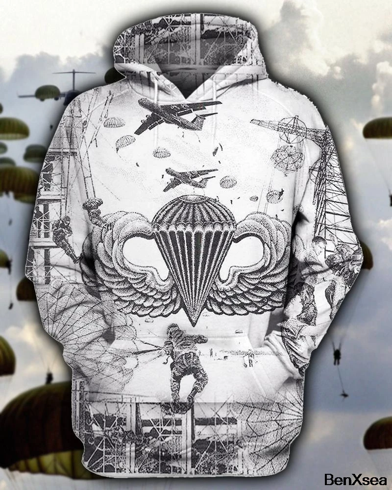 

PARATROOPER ARMY ART HOODIE Hip Hop Famous Harajuku Sweatshirt
