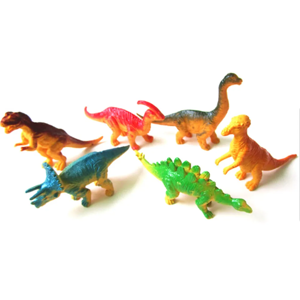 6Pcs Large Assorted Dinosaurs Toy Plastic Figures Simulation Model Dinosaur CYN 
