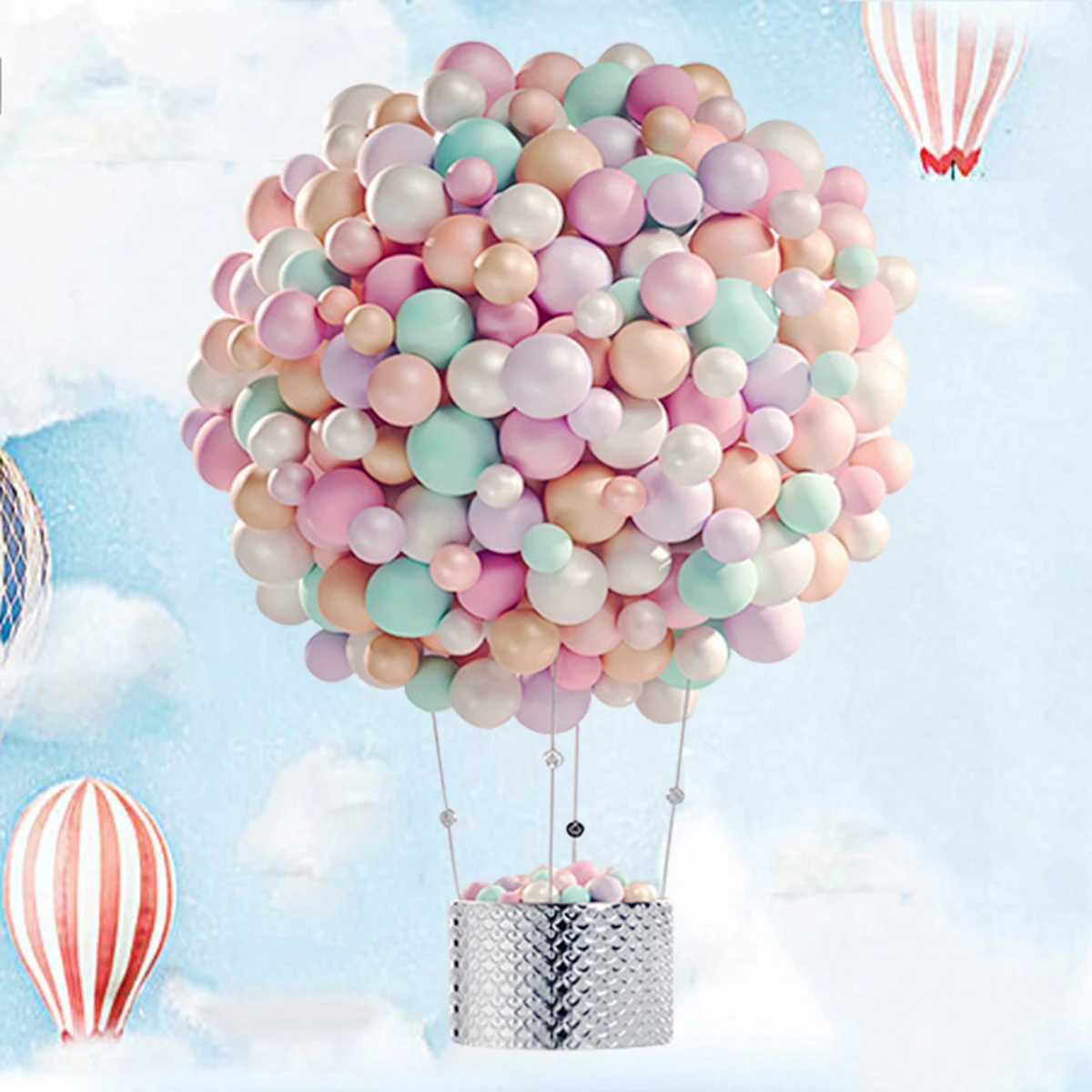 

100pcs 10inch Round Balloons Candy Colored Latex Balloon Birthday Wedding Engagement Festival Family Party Decor Assorted color