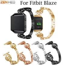 Ремешок из нержавеющей стали для Fitbit Blaze полос с защитной рамкой сменный ремешок для Fitbit Blaze Смарт-часы