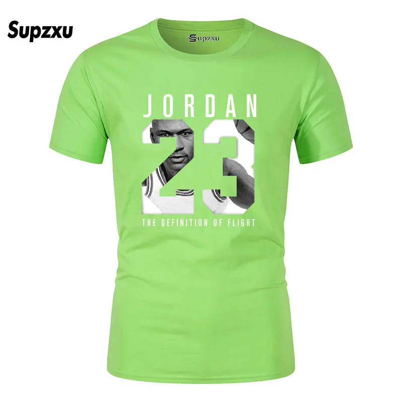 Новая брендовая одежда Jordan 23 Мужская футболка Swag футболка Хлопковая мужская футболка с принтом Homme Фитнес Camisetas хип-хоп Футболка - Цвет: green