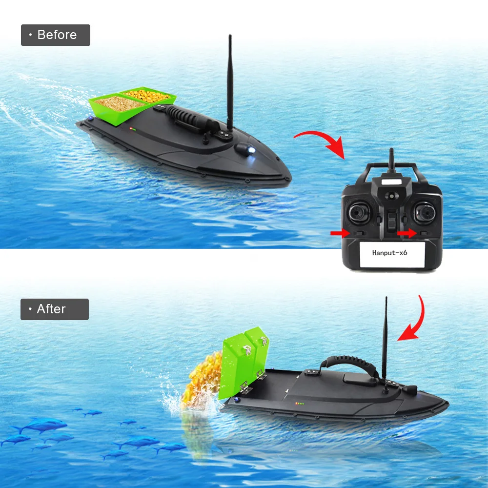 Flytec 2011-5 Fish Finder Fisch 1.5kg Loading 500m Remote Control Fish Boat Fishing Bait Electric RC Boat Ships Parts