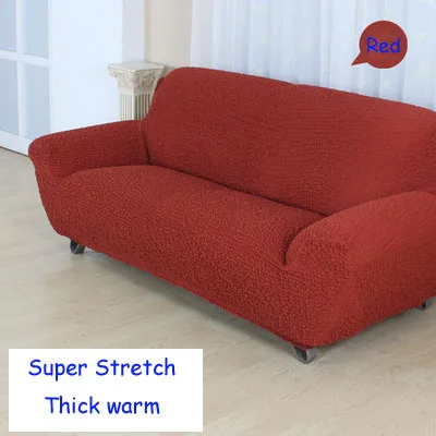 Водонепроницаемый стрейч чехол для дивана полный Чехол все включено нескользящий диван наборы красный диван Чехлы Подушка - Цвет: Red