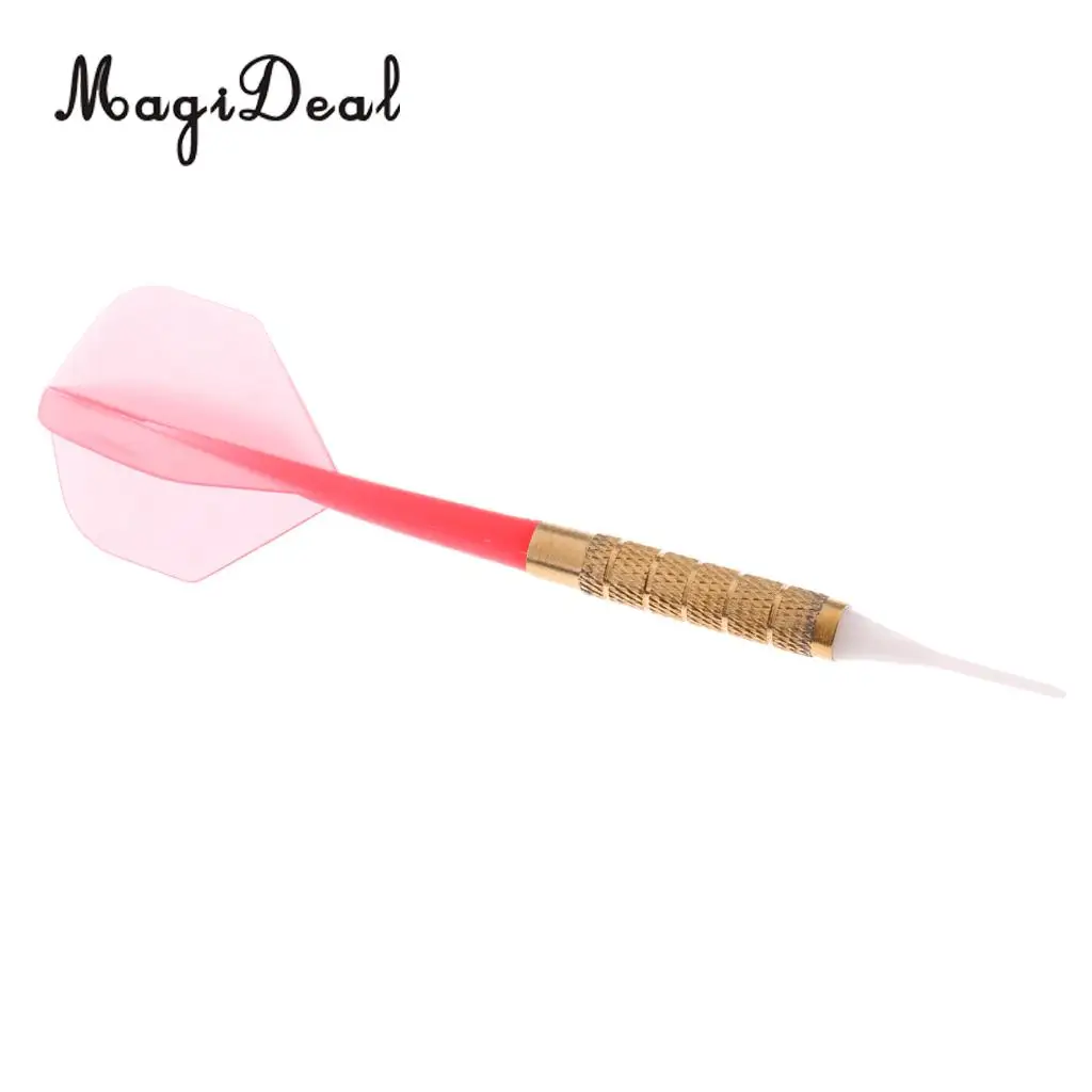 MagiDeal 14 Grams Plastic Metal Barrels Safety Soft Tip Dart for Electronic Dartboard Soft Dartboard White Red Black Blue