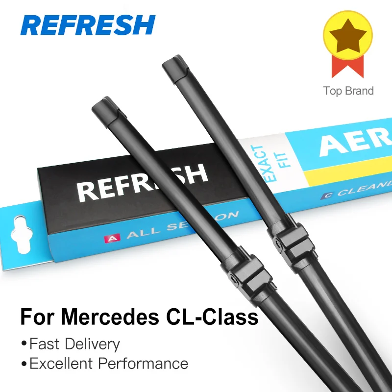 Odświeżyć wycieraczki dla Mercedes Benz CL W215 W216 Fit Side Pin ramiona modele CL 500 600 55 63 65 AMG 4Matic