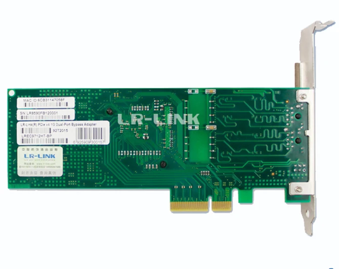 LR-LINK 9712HT-BP Gigabit Ethernet байпасный адаптер 1000 Мб PCI-Express x4 Двухпортовая сетевая карта Intel I350AM2 NIC