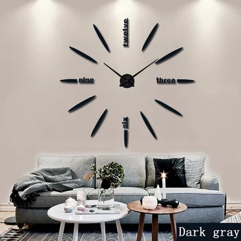 

Large Wall Clock 2020 Wall Clock Acrylic+EVR+Metal Mirror Super Big Personalized Digital Watches Clocks Hot DIY Free Shipping