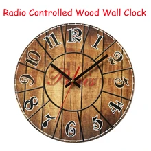 DCF77 автоматические сигнальные антикварные настенные часы Funkuhr деревянные часы кварцевые МДФ 10' дюймовый кварц Франция дизайн часы