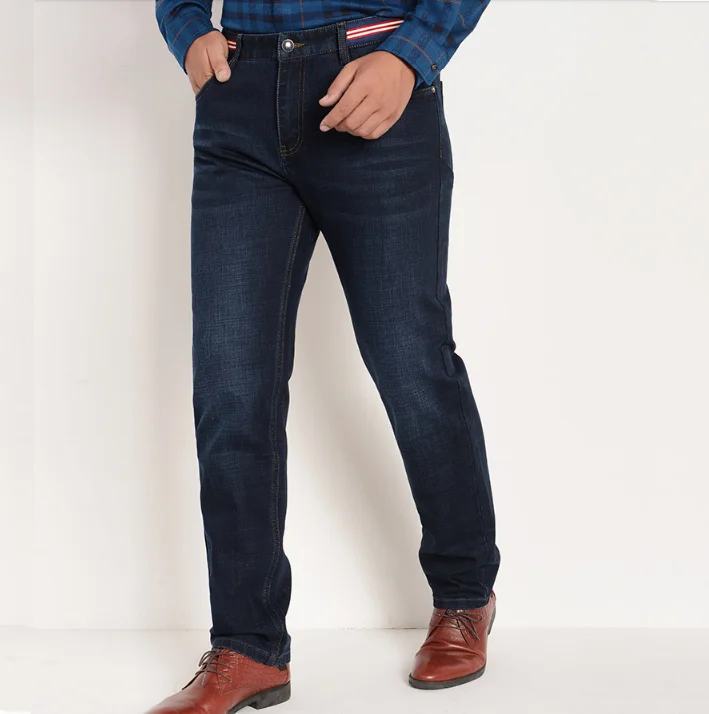 New autumn winter men jeans Large size jeans men fat straight trousers plus fat increase men's