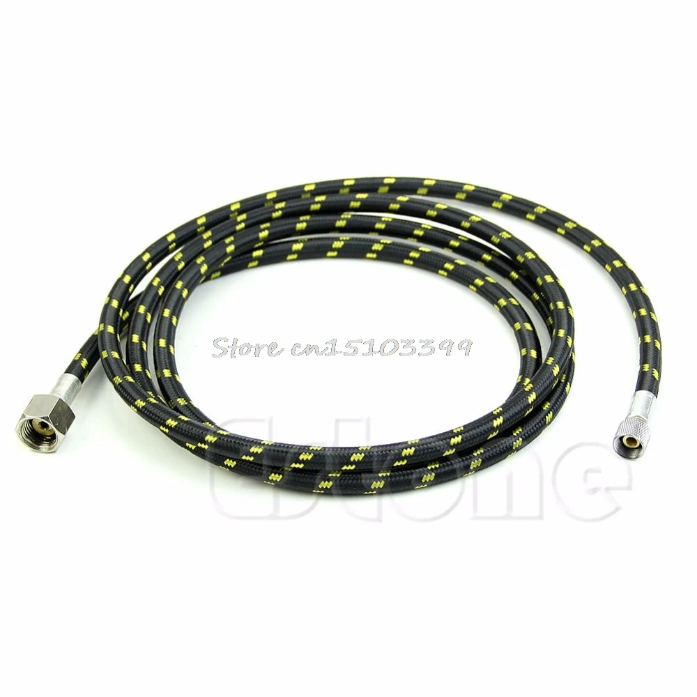 

New 1Pc 180cm 1/4" to 1/8" Spray Pen Woven Pipe Nylon Braided Airbrush Air Hose G08 Drop ship