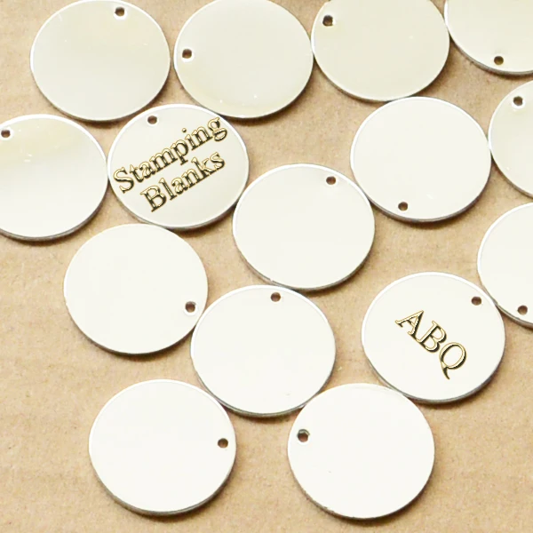 

50 pcs - Hand Stamping Blanks, Engraving Blanks, Metal Blanks for Hand Stampinping or Engraving as Bracelet Charms