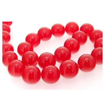 

Select color jewellery, 16mm Luster Red stone necklace LC3-216