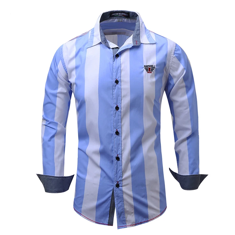 Новая мужская одежда на осень и зиму мужская рубашка с длинными рукавами рубашка в полоску из чистого хлопка CXY49