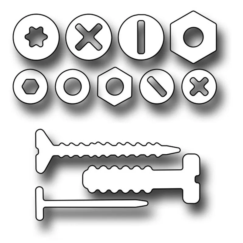 Hammer Screw Tool Sets Metal Cutting Dies StencilS For DIY Scrapbooking Decorative Embossing Suit Paper CardS Die Cutting 2018