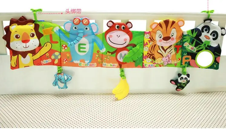 Baby Plush Toys Ruffle Farm lion giraffe Multi-touch Cloth Decorative Colored bed Ruffle Educational Toys 20%Off