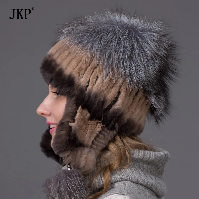 Natural Fur Fox Bomber Hats Women 