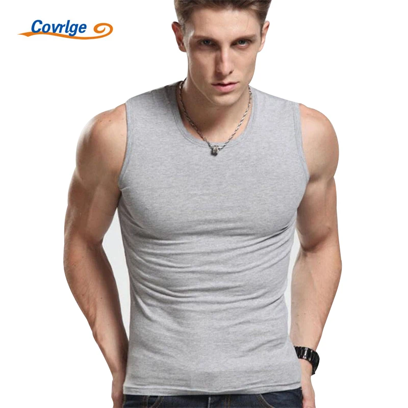 

Covrlge Tank Top Summer 2017 Fashion Brand Men's O-Neck Slim Fit Tank Tops Male Sleeveless V-Neck Vest Tees Fitness Men MBJ001