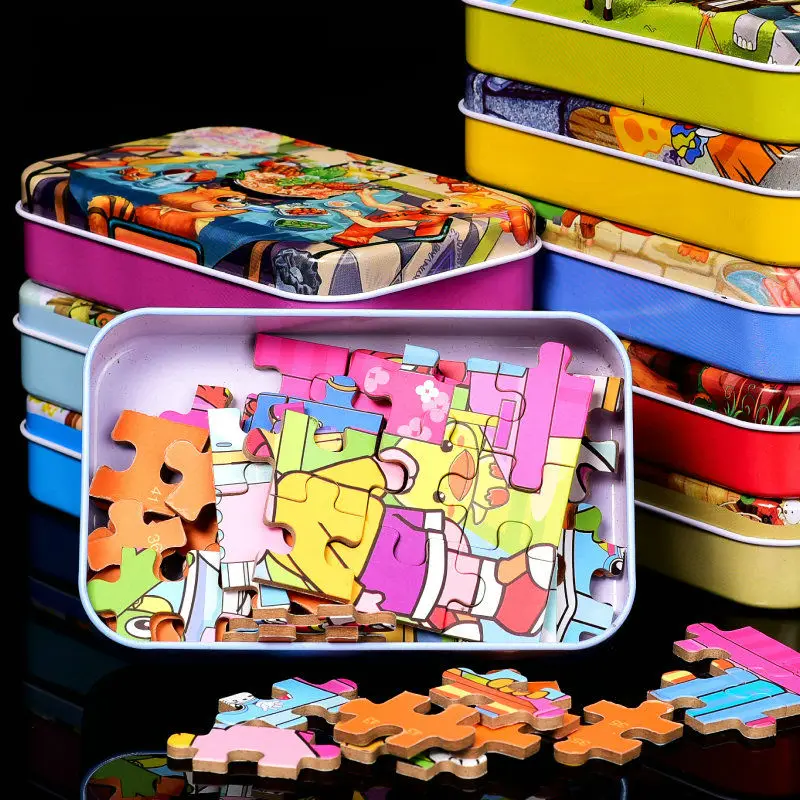 

Free shipping children 60PCS cartoon animals puzzle toy gift