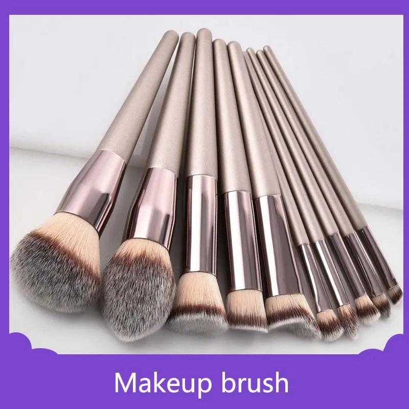 

Luxury Champagne Makeup Brushes Set For Foundation Powder Blush Eyeshadow Concealer Lip Eye Make Up Brush Cosmetics Beauty Tools