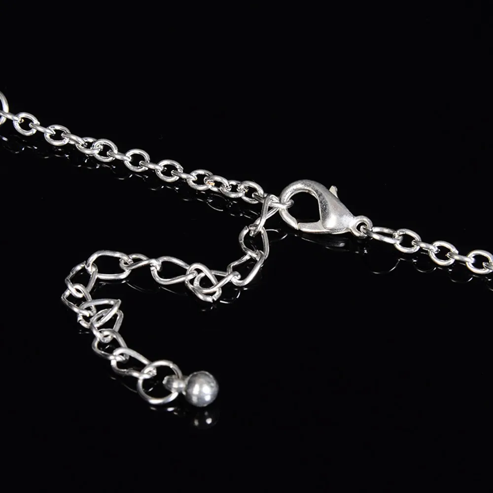 leaf flower links chain pearl necklace for women bridal jewelry set party silver plated wedding accessories opal jewels D032 (7)