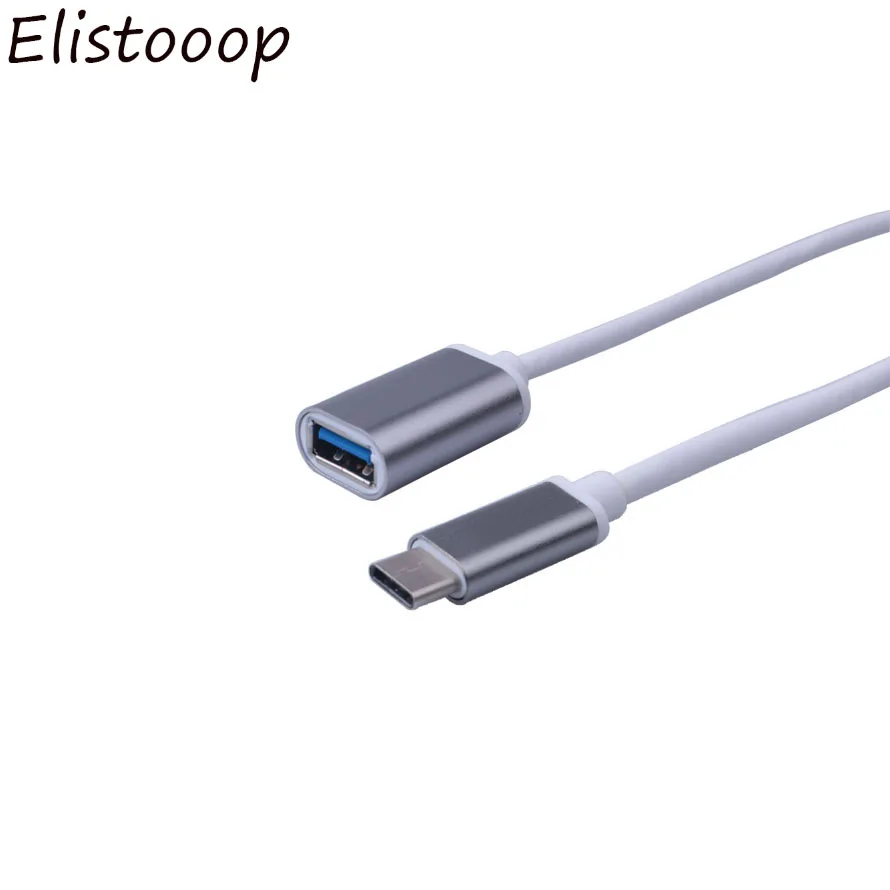 Elistooop USB 3.1 Тип c OTG кабель преобразователь 5 Гбит/с USB 3.0 до 3.1 Тип c адаптер Шнур для Huawei p20/P10, mi 6/5/4C, Samsung S9/s - Цвет: White