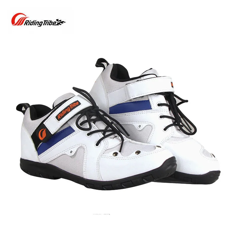 Microfiber Leather Motorcycle Ankle Boots Breathable Racing Shoes Street Moto Motocross Motorbike Cycling Scooter Boots Shoes