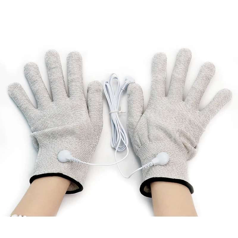 1 Pair ماجيك موصل القطب قفازات تدليك مع كابل للعلاج بالإبر العلاج مدلك/عشرات نبض الرعاية الصحية آلات