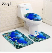 Zeegle фланелевая ванная ванна коврики противоскользящие коврик для туалета набор домашнего декора Нескользящие пол ванной комнаты