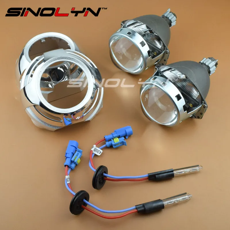 Sinolyn H7 H4 Биксеноновые линзы для фар 3 0 HID полностью металлические H1 9005 9006
