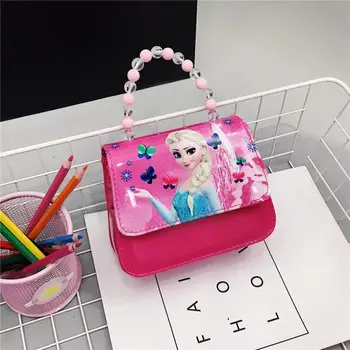 

NEW Baby Girls Mini Messenger Bag Children Elsa and Anna Handbag girls Cartoon sofia Cute shape PU Waterproof Shoulder Bag